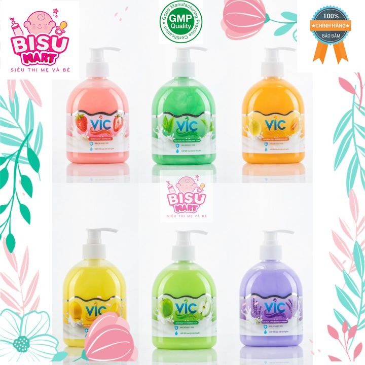 Nước rửa tay, Sữa Rửa Tay VIC 500ml đủ mùi