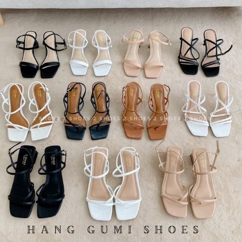 Thời trang nữ cao cấp Hang Umi shoes : Guốc sandan 5 phân hàng cao cấp , full size , màu                               .