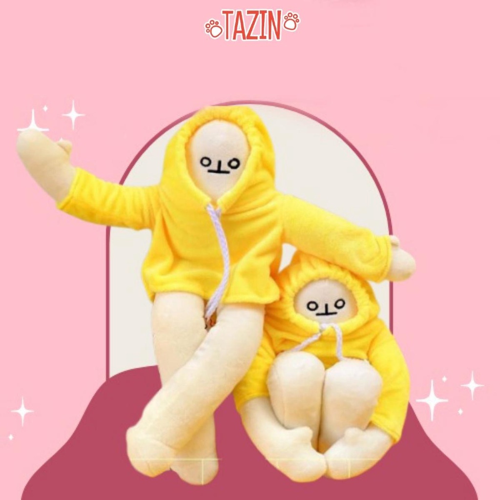 Gấu bông người chuối trầm cảm, banana man người chuối đáng yêu cao cấp Tazin