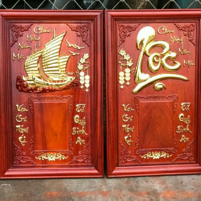 Tranh đốc lịch gỗ hương nhập khẩu kt67*42*3