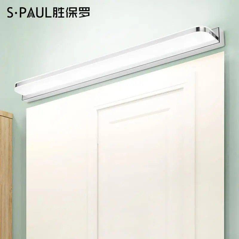 Phòng tắm LED mới được đục lỗ, đèn trang điểm, Bắc Âu, Gương,