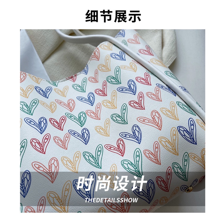 Túi Xách Cỡ Lớn Họa Tiết Cầu Vồng Thời Trang Mùa Hè Cho Nữ