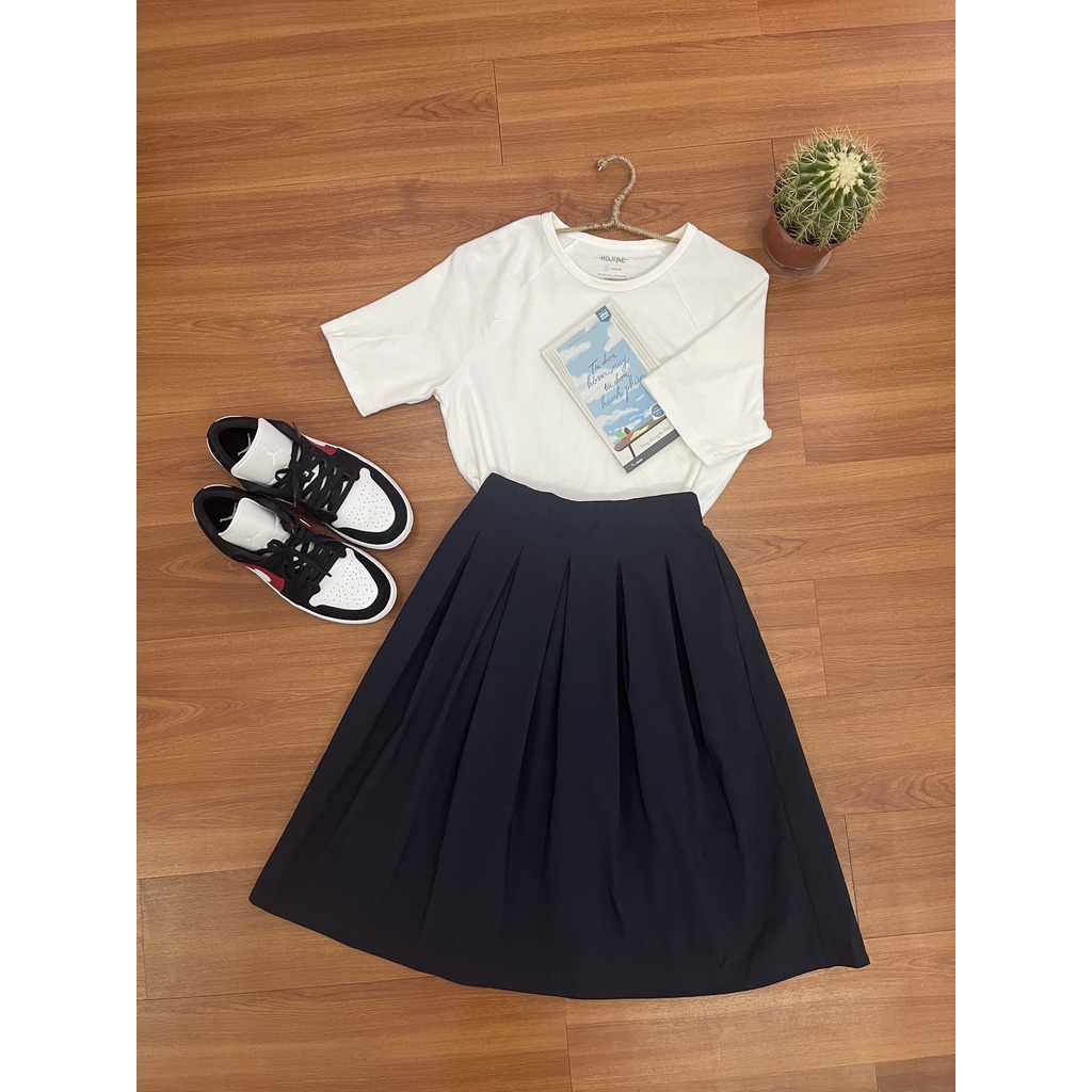 V006 CHÂN VÁY NHẬT XANH THAN