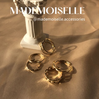 Set nhẫn nữ 5 chiếc basic Golden charm Mademoiselle NHT49