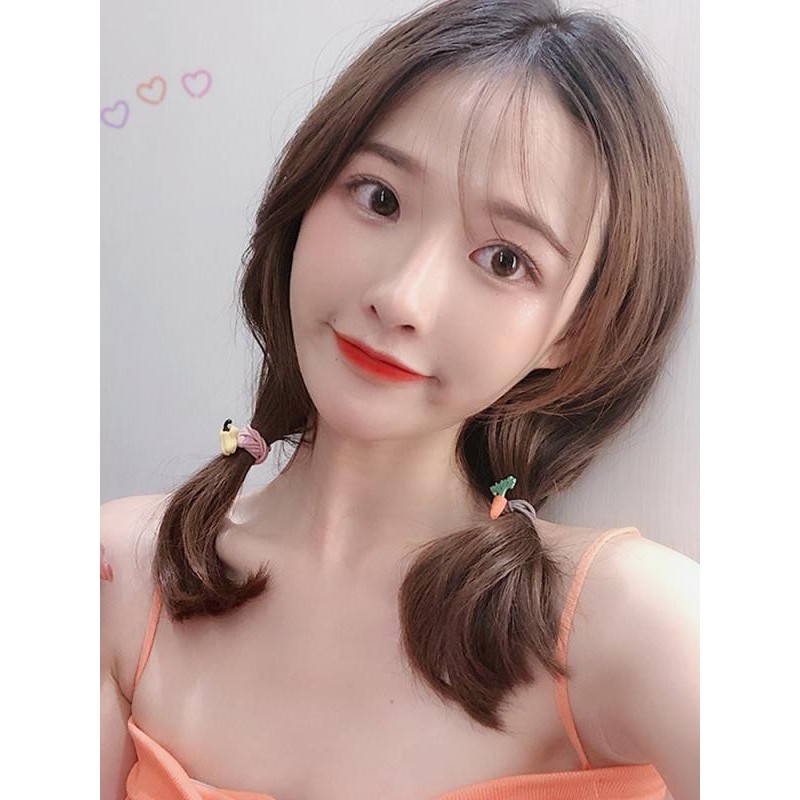 Dây Buôc Tóc MALANO Dây Cột Tóc Hàn Quốc Nhiều Màu Chất Liệu Thun Buộc Tóc Hình Củ Quả Xinh Xắn Cho Nữ FA-001236