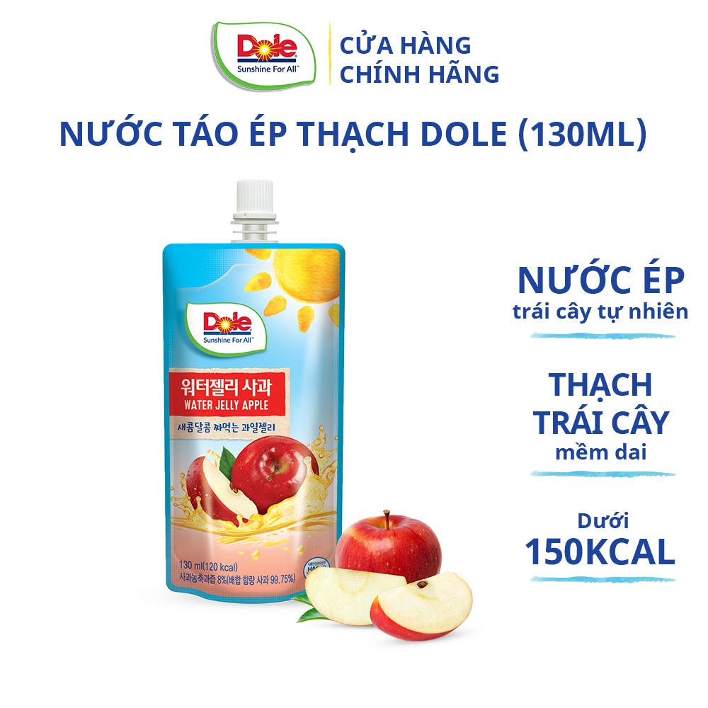 Combo 3 Nước Xoài Đào Táo Ép Thạch Dole (3 x 130ml)