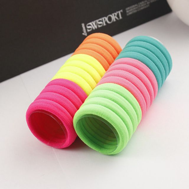 1 SET 24 CÁI THUN CỘT TÓC NHIỀU MÀU