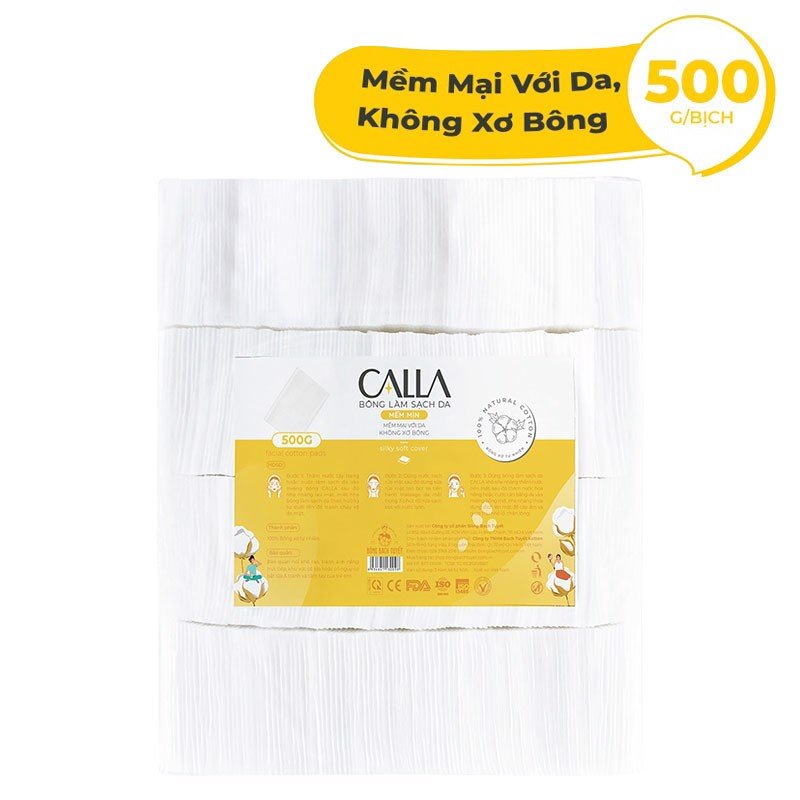 Bông Tẩy Trang Làm Sạch Da Bông Bạch Tuyết Calla Mềm Mịn Sạch Sâu 500Gr 1Kg