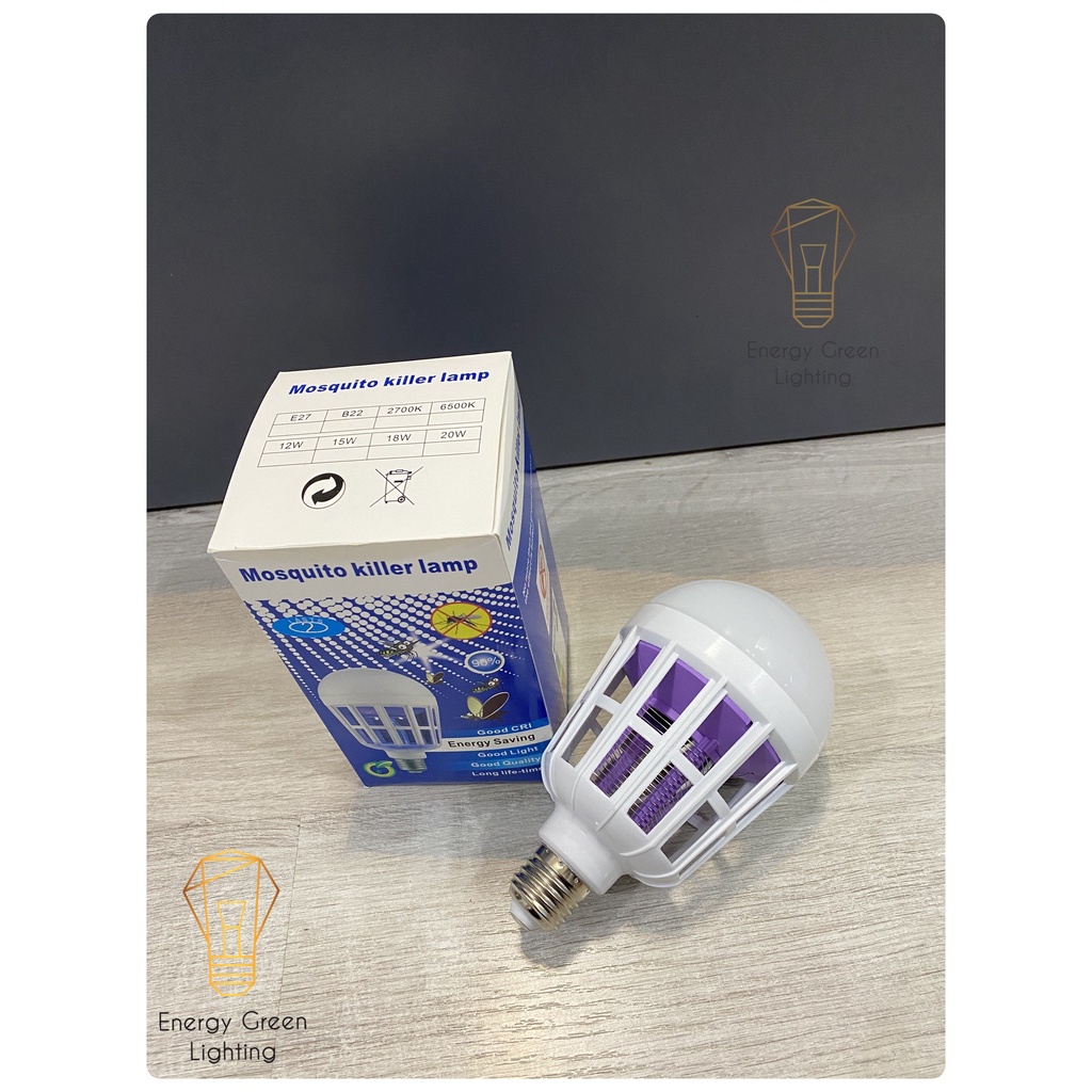 Combo 3 Bóng Đèn Led Energy Green Lighting Chiếu Sáng Kiêm Bắt Muỗi 15w/20w , Côn Trùng An Toàn Hiệu Quả