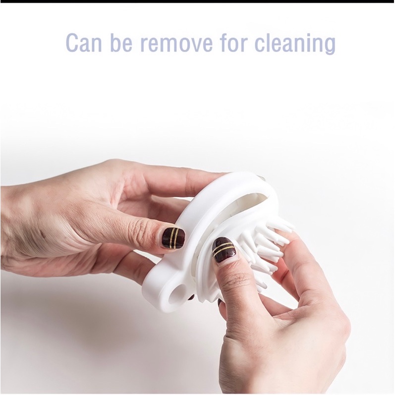 Bàn Chải Gội Đầu Silicon Mềm Bảo Vệ Tóc Và Giúp Thư Giãn Da Đầu