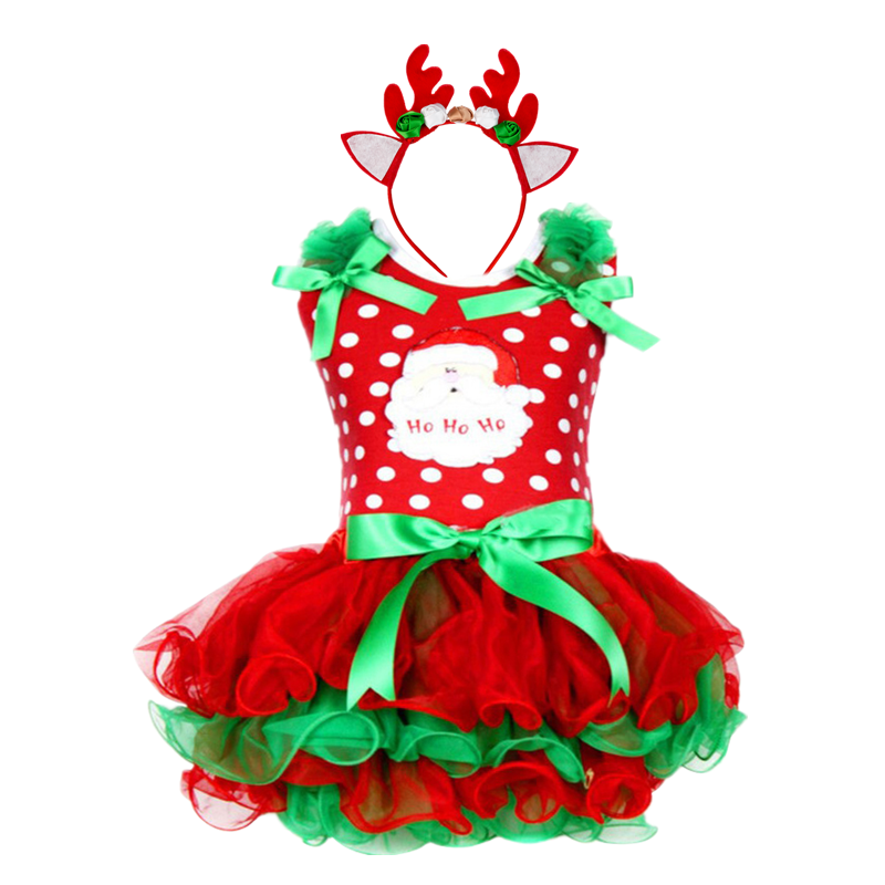 Đầm xòe hình búp bê/ông già nô-en/người tuyết cho bé gái