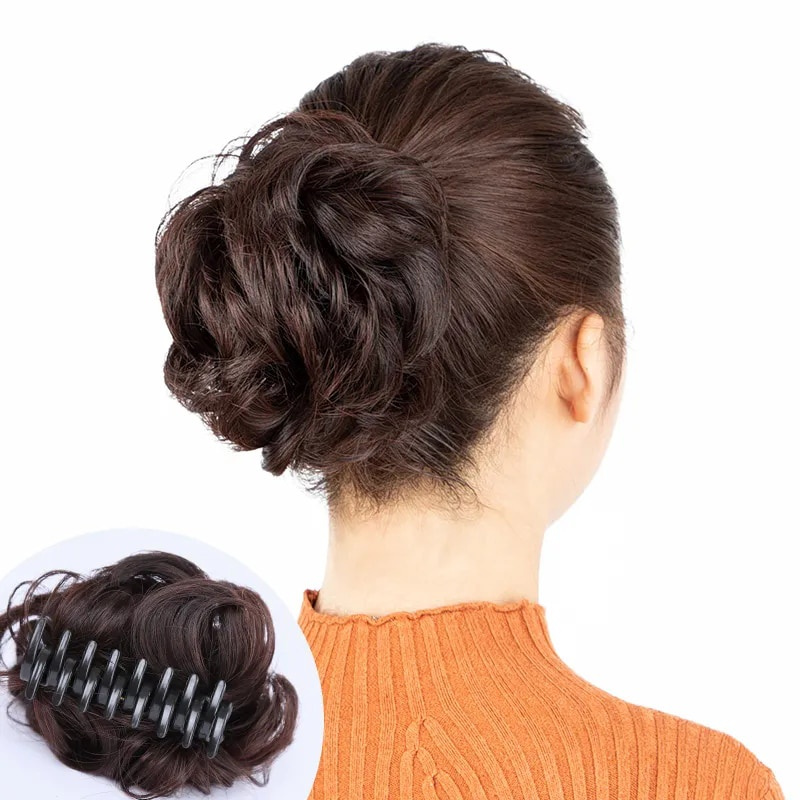 Búi Tóc Giả Xoăn Tự Nhiên Thời Trang Cho Nữ