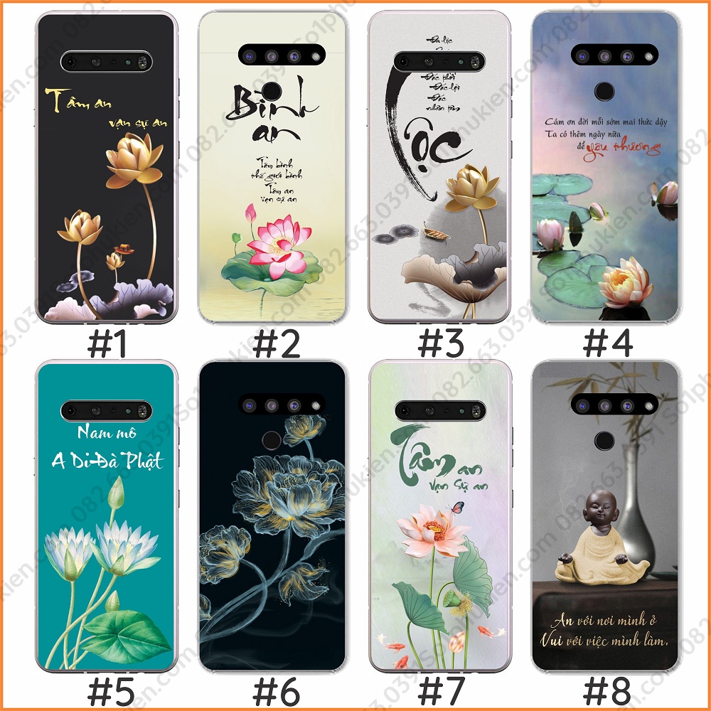 Ốp hình LG V50 V50S V50 thinq / V60 V60 thinq dẻo in hình thư pháp , hoa sen