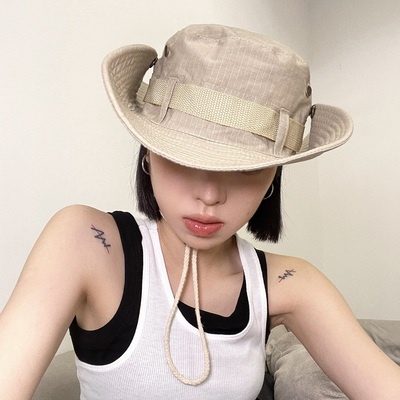 Mũ tai bèo cao bồi có dây rút phong cách chất không phải nói nhiều