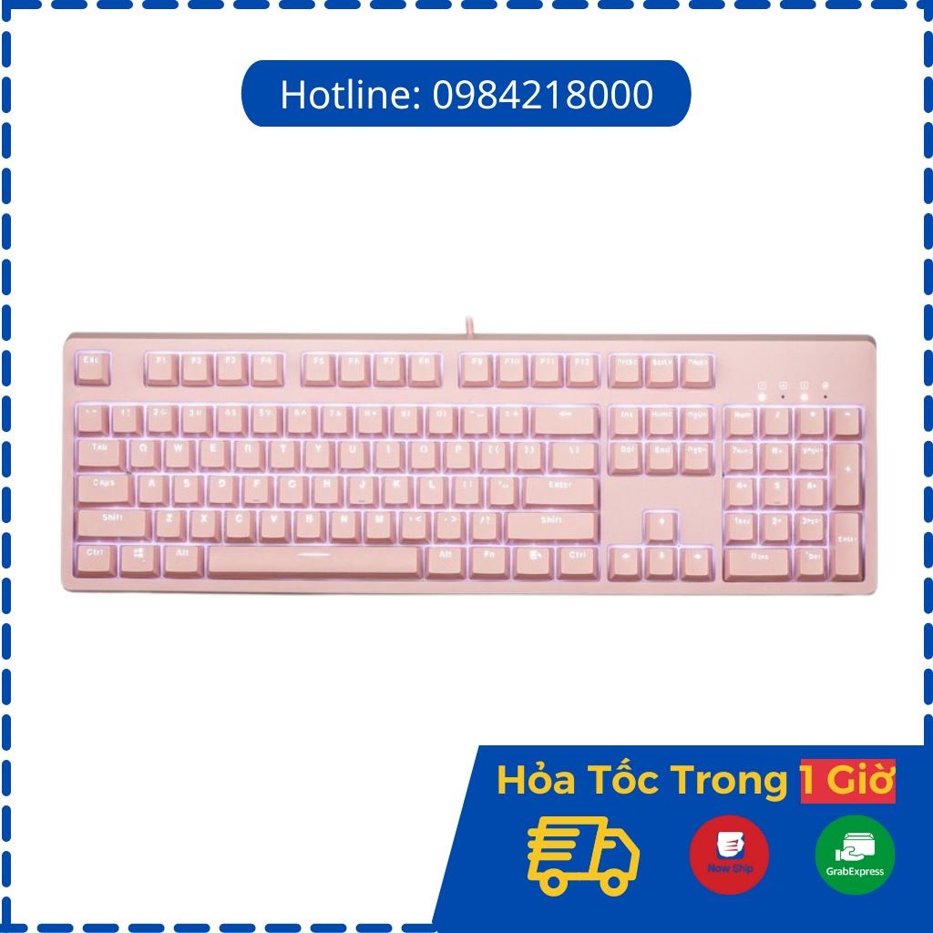 Bàn phím cơ Edra EK3104 - Phiên bản màu hồng và trằng cực đẹp - Bảo hành 24 tháng