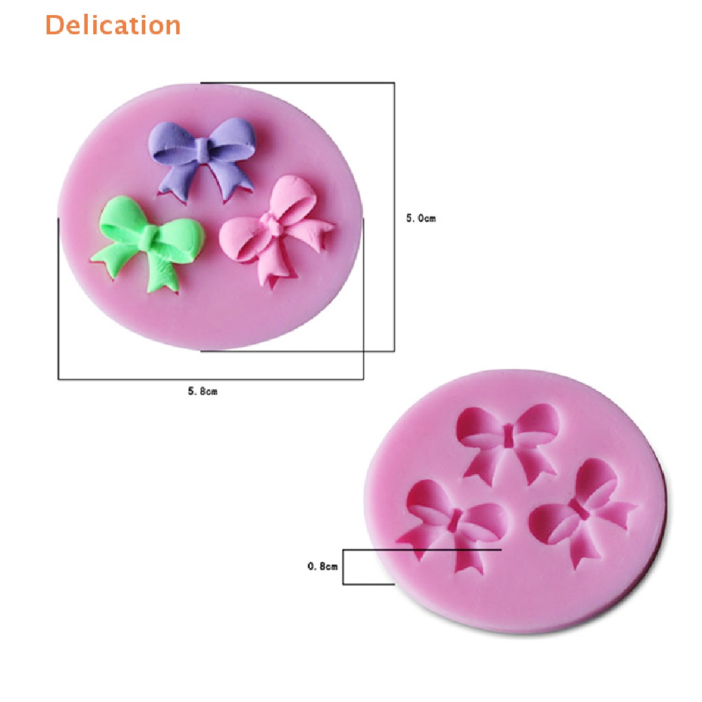 Khuôn silicon ELEBUY hình nơ 3D trang trí làm kẹo đường fondant bánh kem nghệ thuật