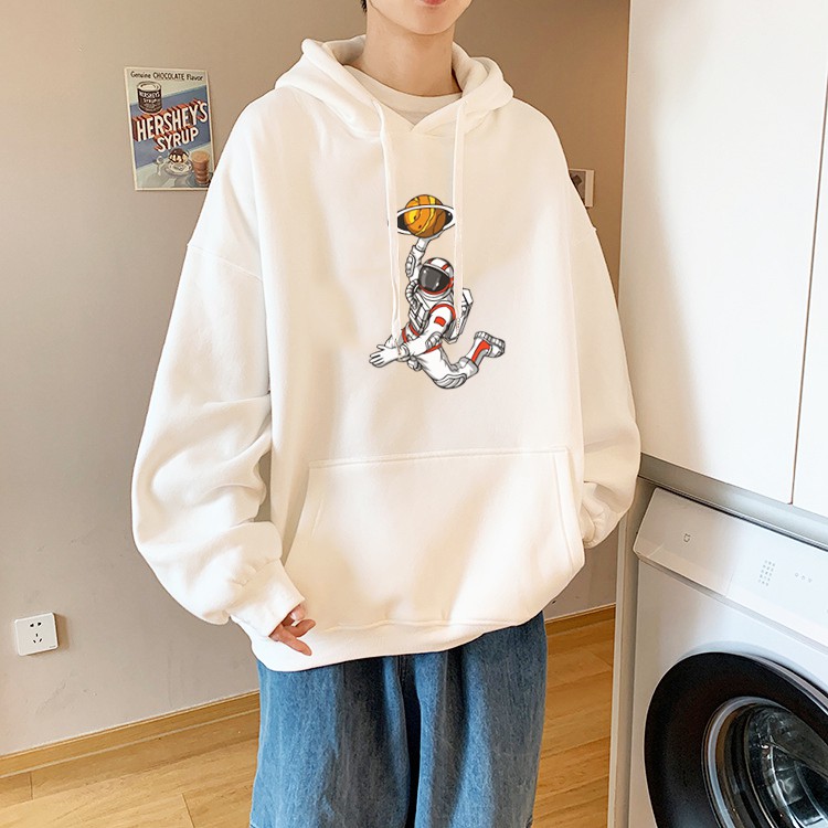 Áo Hoodie Nam Nữ Form Rộng 2s Clothing Áo Nỉ Sweater Form Rộng Đen In Hình Phi Hành Gia Bóng Rổ Nỉ Dày Dặn Cá Tính TV266