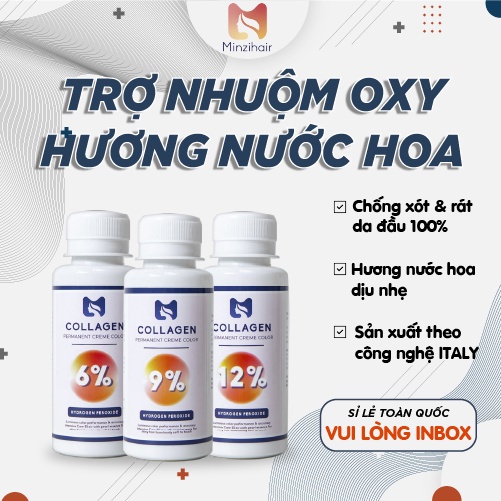 Oxy Trợ Nhuộm Siêu Dưỡng Hương Nước Hoa Minzihair Lọ 100ML - Công Nghệ Italy | Minzihair HN
