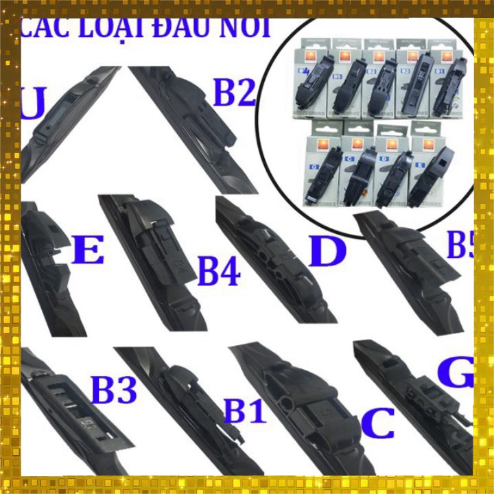 Bộ 2 thanh cần gạt mưa xe Mazda: Mazda2-Mazda3-Mazda6-Mazda CX5-Mazda CX9-BT 50-Premacy [M]