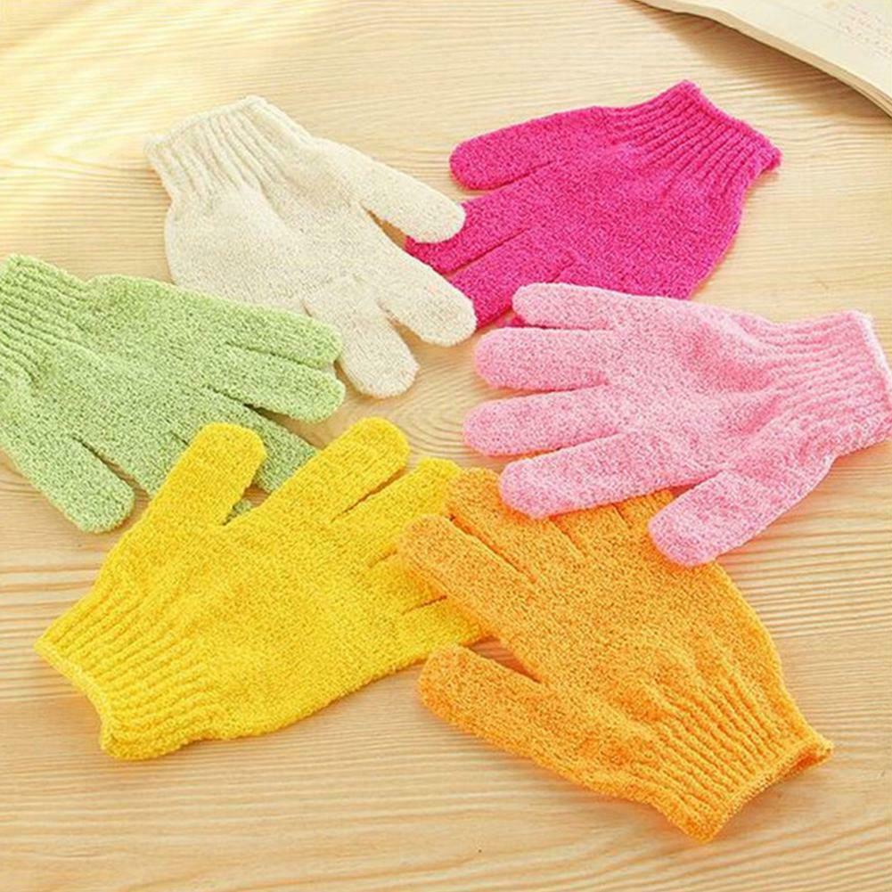 Găng tay tẩy tế bào chết từ nilon nhiều màu sắc B4Q4