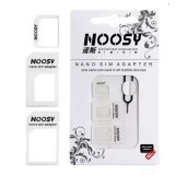 Bộ chuyển đổi Micro và nano sim thành sim thường 3 in 1 (Trắng) + Tặng 1 miếng thép đa năng