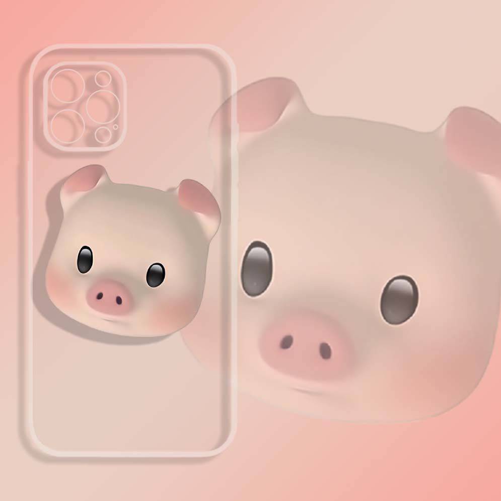 Dễ thương lợn ốp lưng điện thoại, iPhone cô gái, trường hợp phim hoạt hình mềm