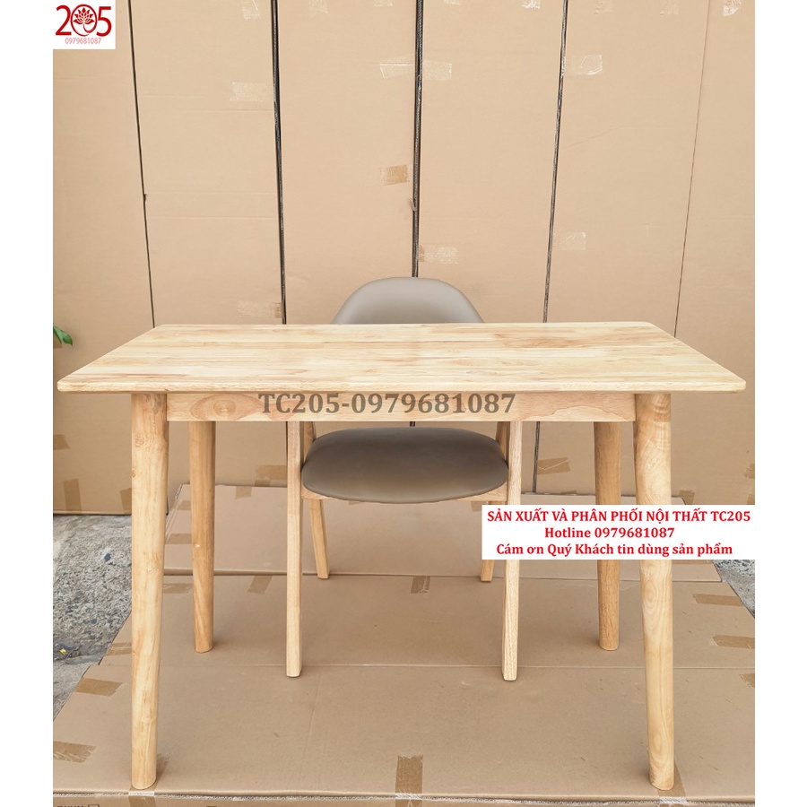 BÀN LÀM VIỆC, BÀN HOC SINH GỖ CAO SU 100% - 4 chân tròn 50x100x73cm