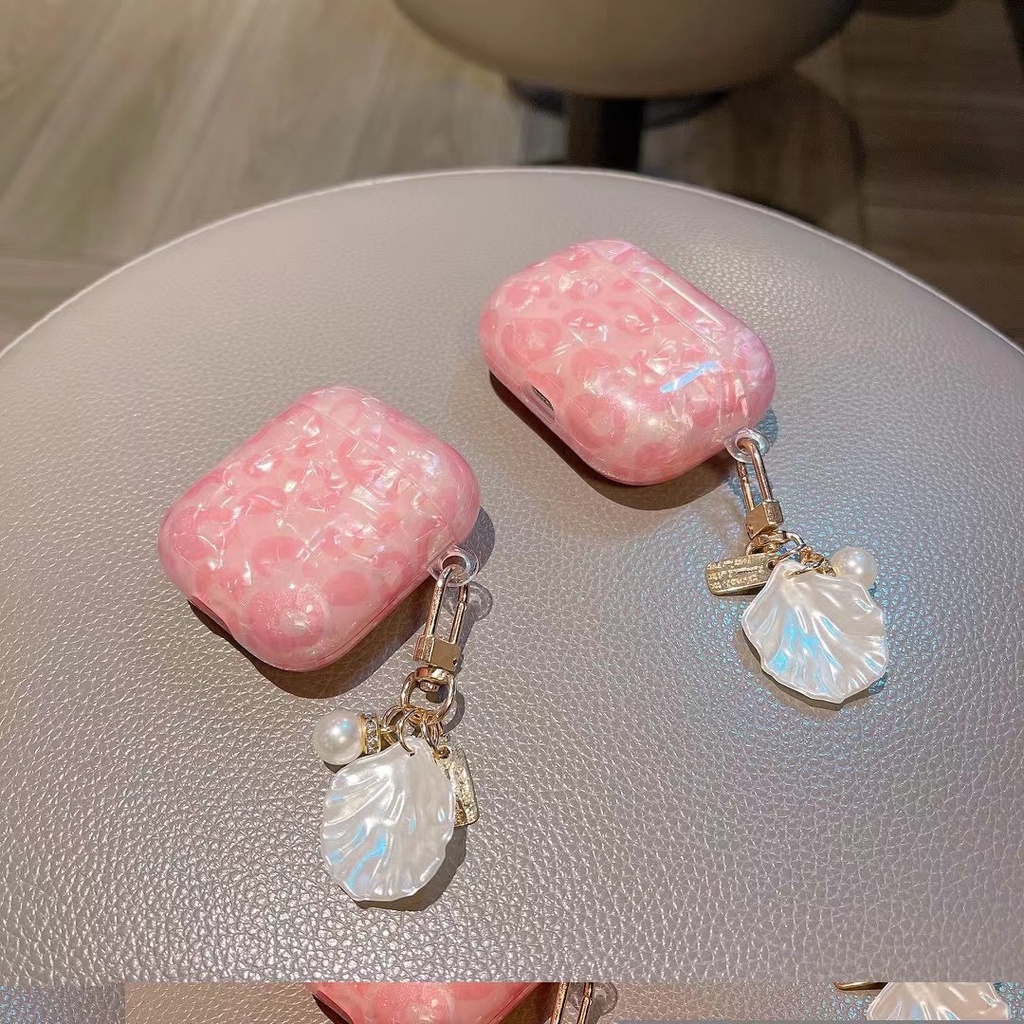 Vỏ Bảo Vệ Hộp Sạc Tai Nghe airpods 1/2 pro Bluetooth Bằng tpu Mềm Họa Tiết Báo Hồng Dễ Thương