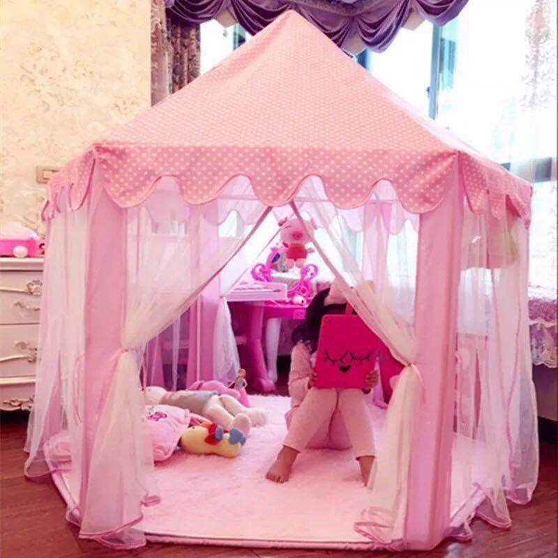 Lều dành cho trẻ em công chúa bé lâu đài cô gái đồ chơi trong nhà ngôi nhỏ món quà <