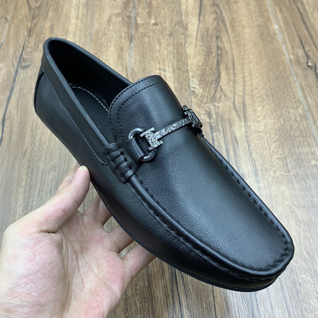 Giầy lười nam da bò siêu mềm  + Tặng đón gót sừng