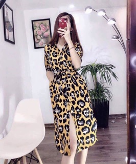Đầm sơ mi nhiều hoạ tiết(2 túi sườn)