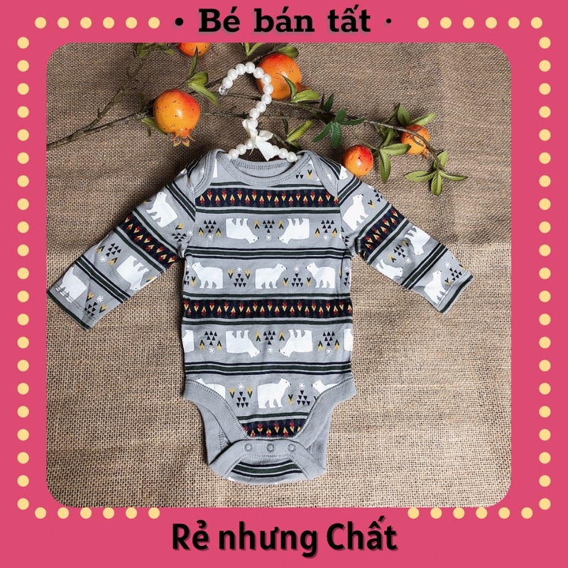 Bodysuit/Bodychip/Áo liền thân tay dài Old Navy-Gấu Bắc cực