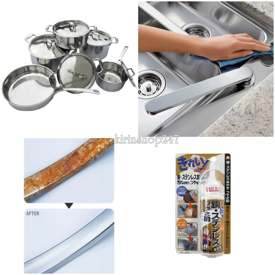 Chai tẩy gỉ sét và làm bóng đồ dùng inox cao cấp Hàng Nhật Chính Hãng