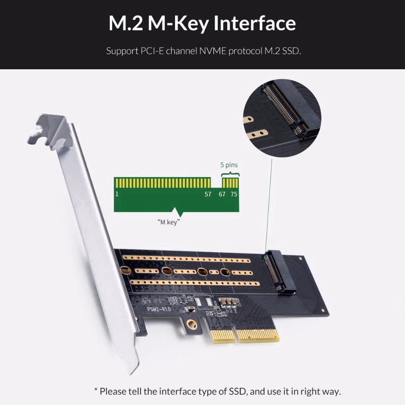 Orico card Mở Rộng Pcie pci-e Sang m2 nvme m.2 32gbps pci-e x4 / 8 / 16 mandb key ssd