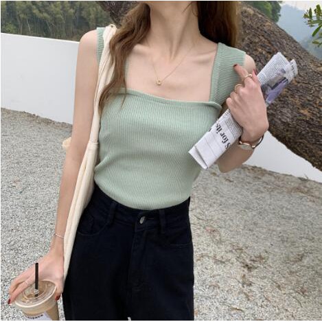 Áo hai dây màu trơn phong cách Hàn Quốc | BigBuy360 - bigbuy360.vn