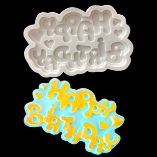 Khuôn Chữ Happy Birthday - KHUÔN SILICON