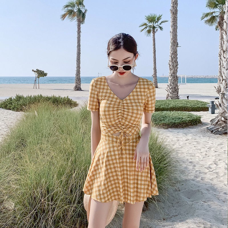 Lưới Ba Màu💓Đồ Bơi Một Mảnh Màu Trơn Gợi Cảm Cho Nữ💋Bộ Đồ Bơi Thiết Kế Phong Cách Hàn Quốc Thời Trang Mùa Xuân