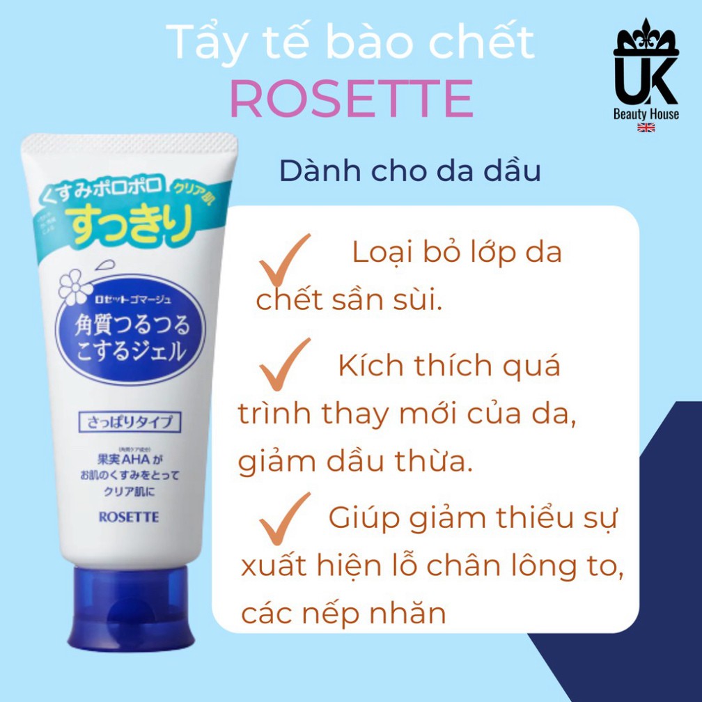 GEL TẨY TẾ BÀO CHẾT DÀNH CHO MỌI LOẠI DA ROSETTE GOMMAGE PEELING GEL 120G