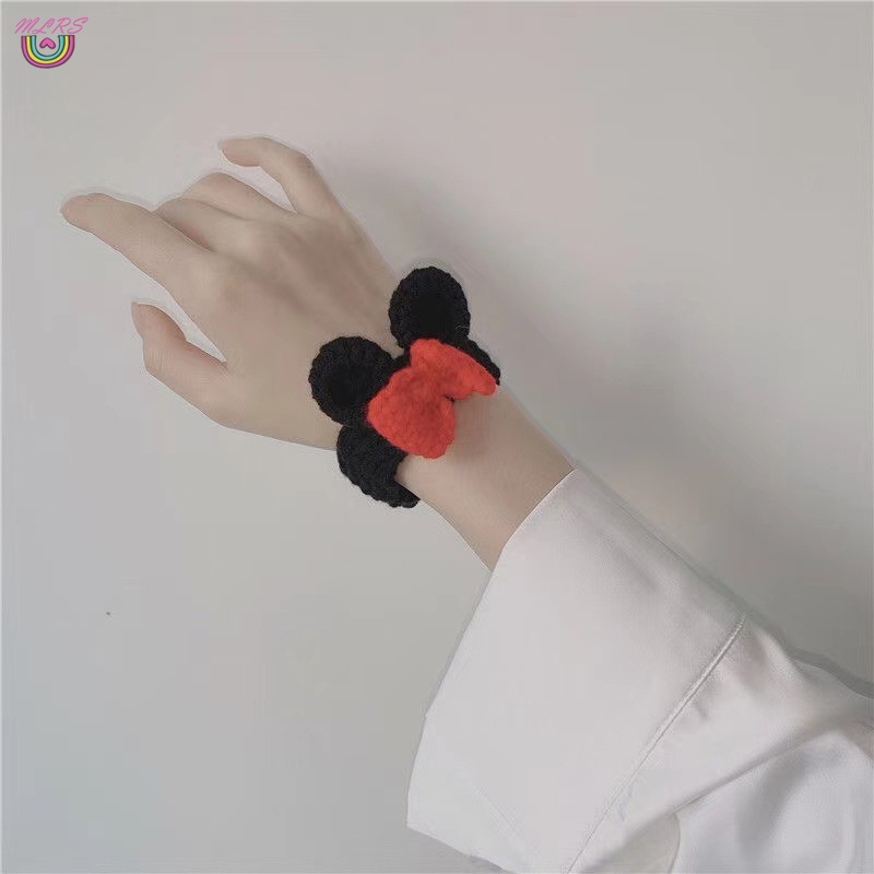 Vòng tay bằng nhung dệt dày dặn kiểu dáng động vật hoạt hình thủ công độ co giãn cao thể hiện tình cảm bạn bè