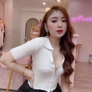 Áo thun gân len dây kéo 💞💞💞ch
