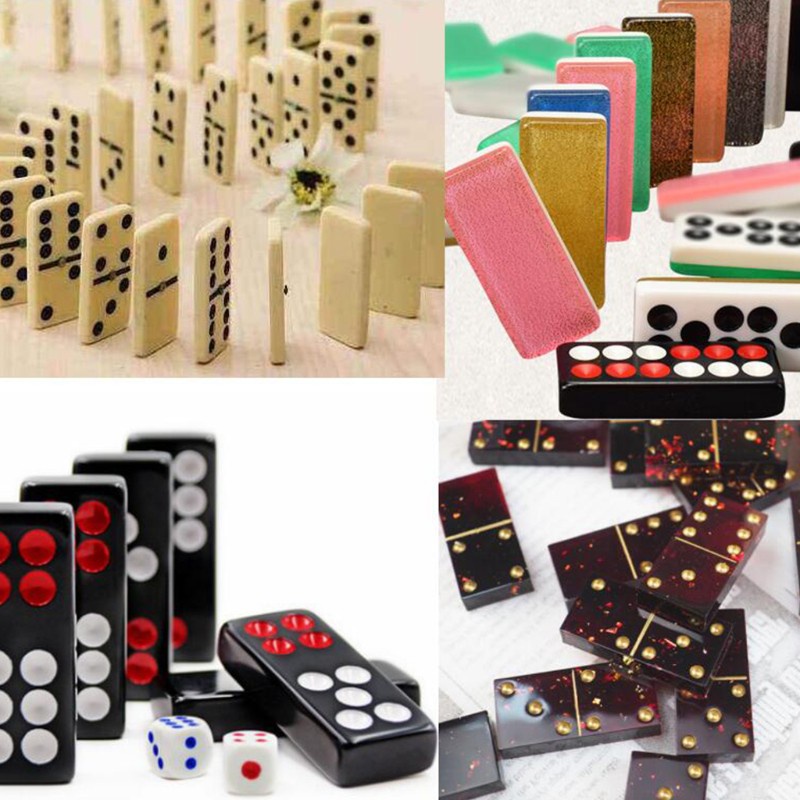 Khuôn silicon đổ nhựa resin Epoxy pha lê đúc domino thủ công