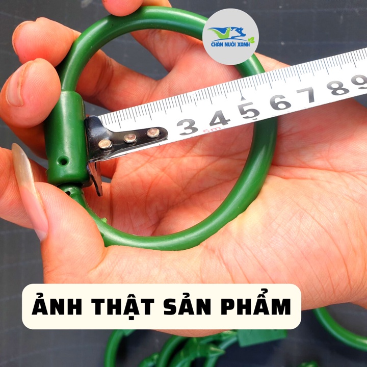 Vòng xỏ mũi bò, khuyên xỏ mũi trâu - bò bằng nhựa Pakistan đi kèm chốt deo dai bền bỉ cao cấp - CHĂN NUÔI XANH
