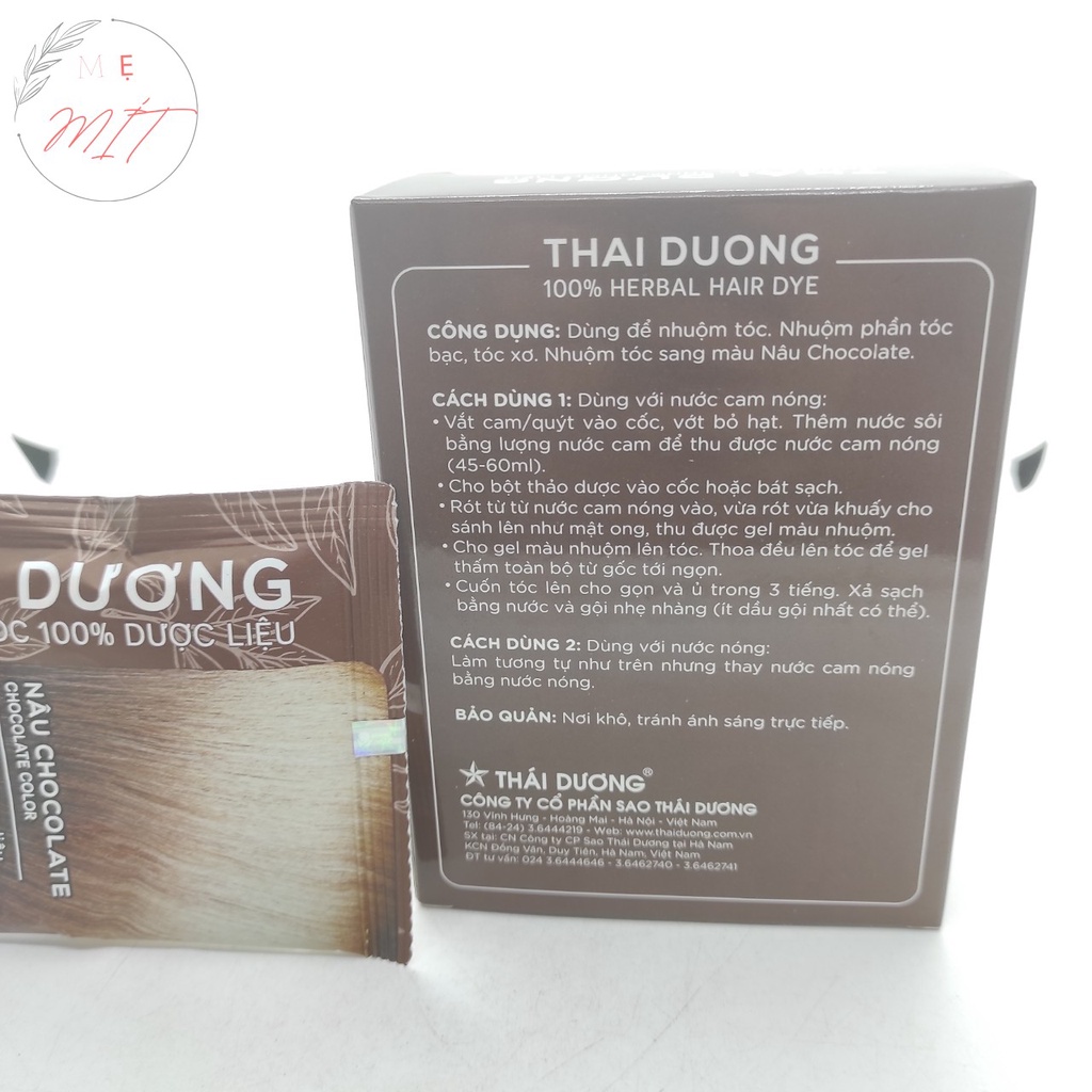 Nhuộm Tóc Dược Liệu Thái Dương Màu Nâu - 1 gói