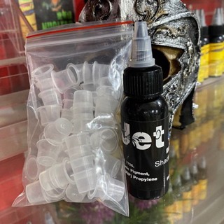 Mực xăm Jet Black tặng kèm hũ mực