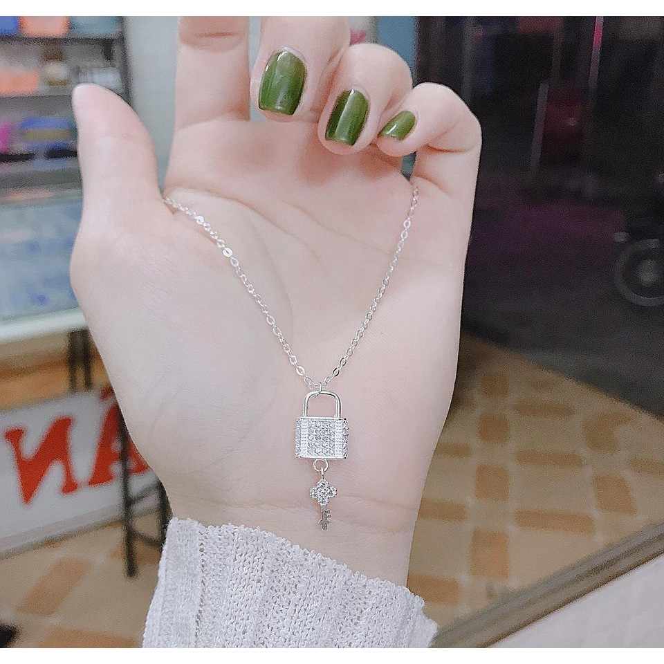 Dây chuyền đá ổ khóa chìa khóa
