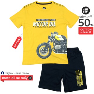 Set đồ bộ hè bé trai , bộ quần áo thun trẻ em mặc nhà in hình vui nhộn chất cotton siêu mát, COMBO 05
