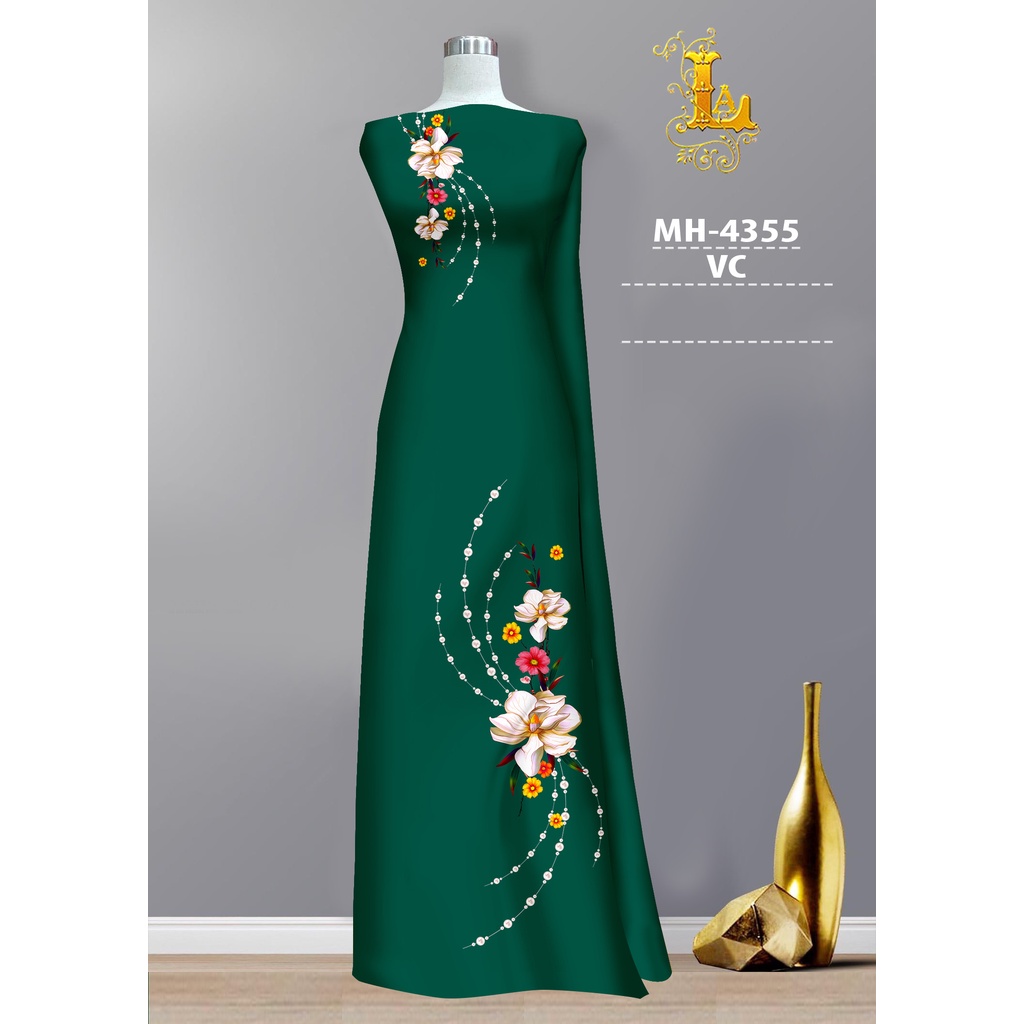Vải áo dài hoa tà , chất lụa ruby bóng nhẹ, sang trọng, mềm, mượt, mịn, mát, co giãn nhẹ bề ngang.
