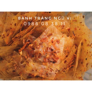 Bánh tráng sate + tỏi bò