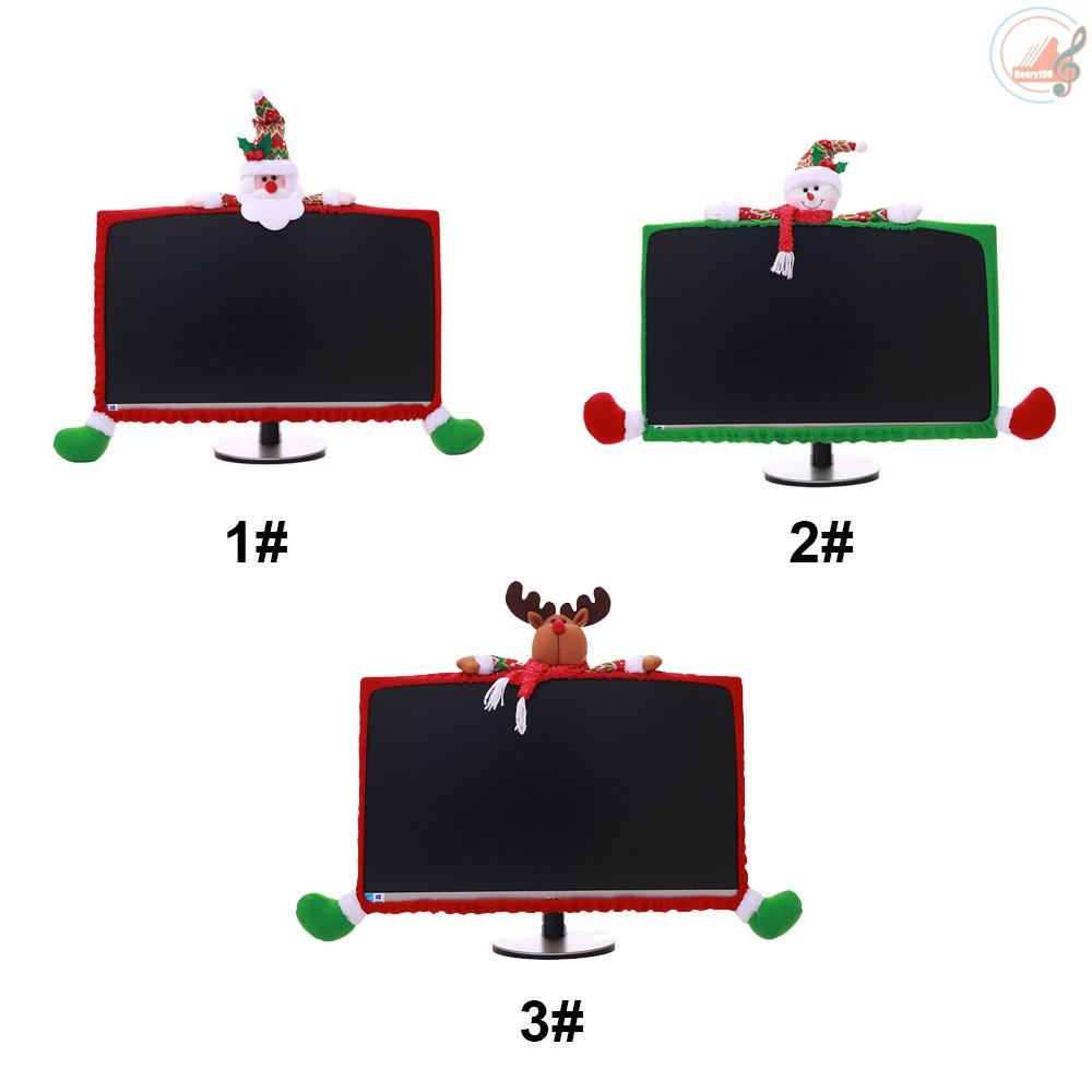 Santa Claus Snowman Design Notebook Computer Cover Red Green Pretty Christmas Decoration Supplies Xmas Home Office Ornament