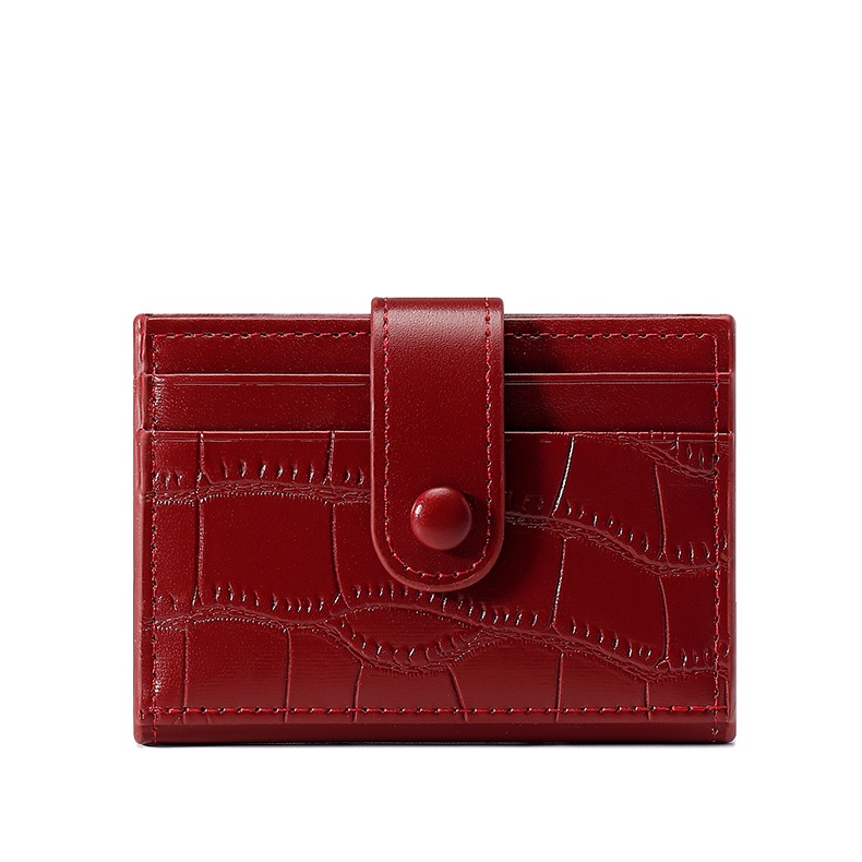 Ví ngắn PIERRE LOUES đựng thẻ/ tiền xu có khóa kéo họa tiết vân đá thời trang